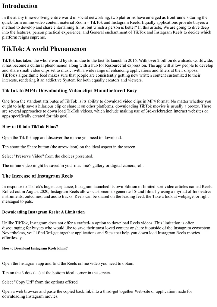 PPT - TikTok vs. Instagram Reels: Which is Better? PowerPoint Presentation  - ID:12795425