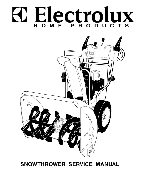 Electrolux HU 1130 ST Snow Thrower Service Repair Manual
