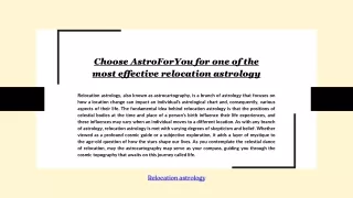 choose astroforyou for one of the most effective