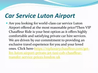 Car Service Luton Airport