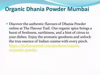 Organic Dhania Powder Mumbai