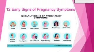 12 Early Signs of Pregnancy Symptoms