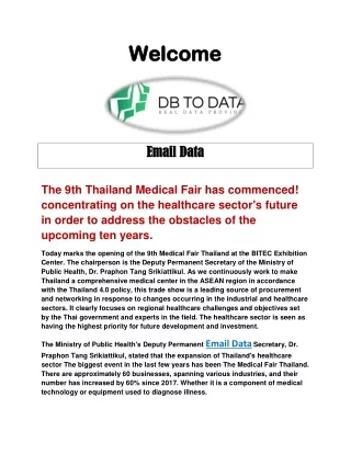 The 9th Thailand Medical Fair has commenced!