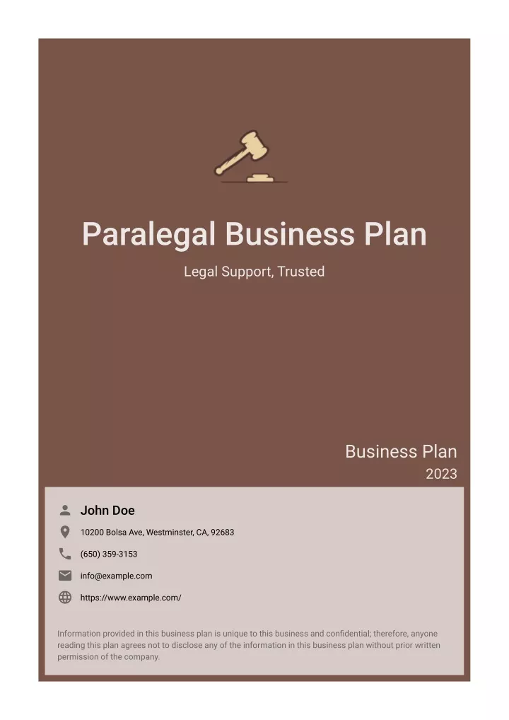 paralegal business plan