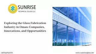 Glass fabrication company in oman - sunrise PDF (1) pdf