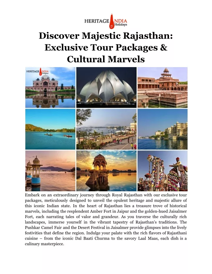 discover majestic rajasthan exclusive tour