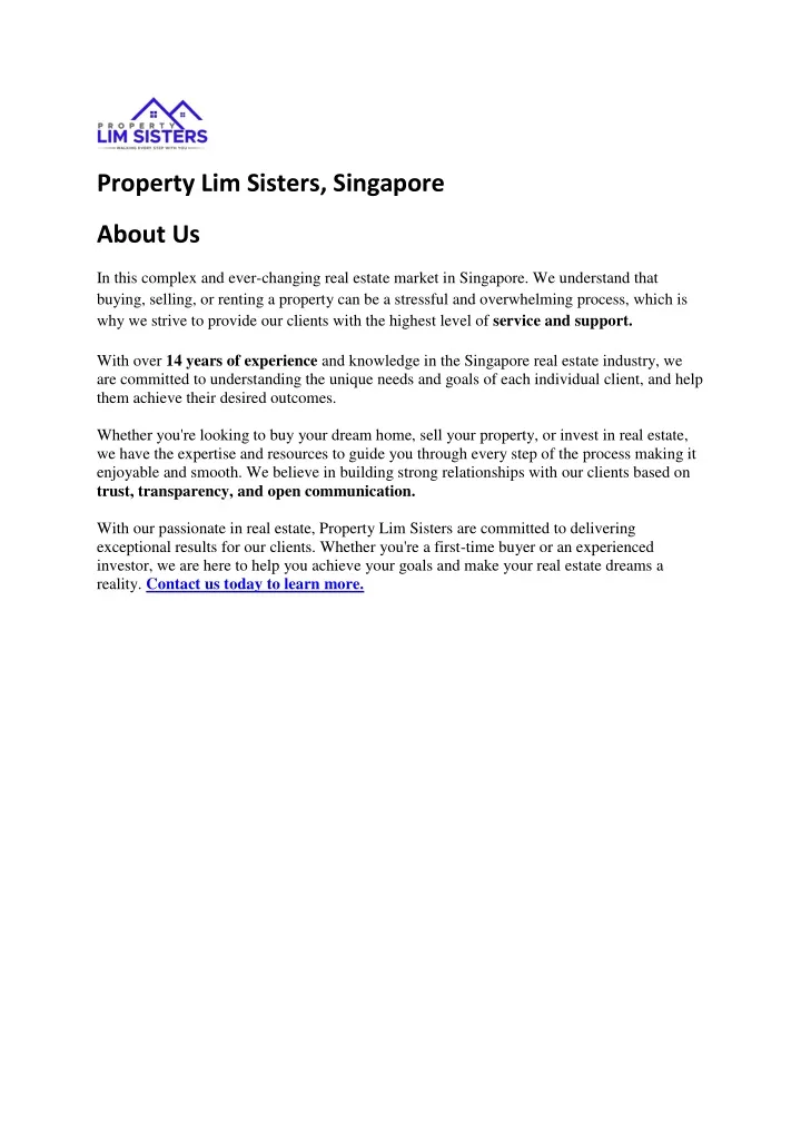 property lim sisters singapore