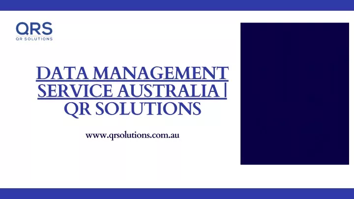 data management service australia qr solutions