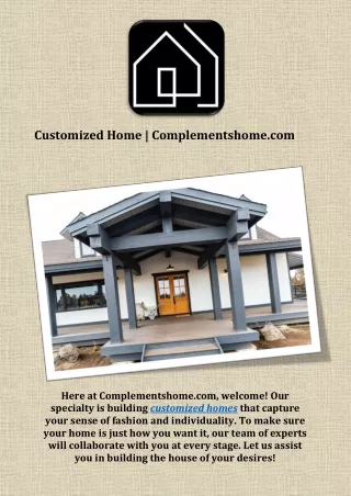 Customized Home | Complementshome.com
