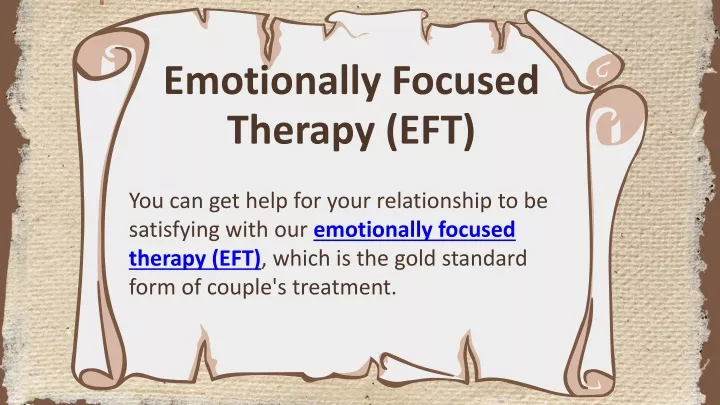 emotionally focused therapy eft
