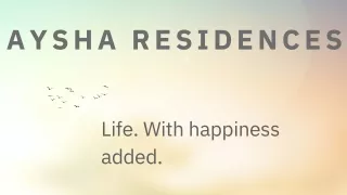 Aysha Residences E-Brochure