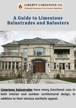 A Guide to Limestone Balustrades and Balusters