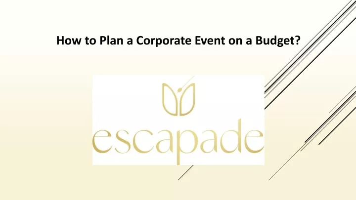 how to plan a corporate event on a budget