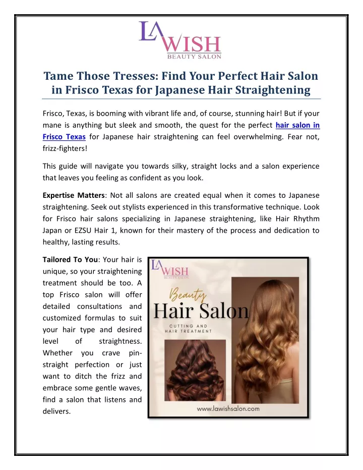 tame those tresses find your perfect hair salon