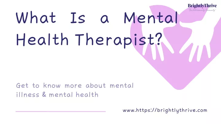 what is a mental health therapist