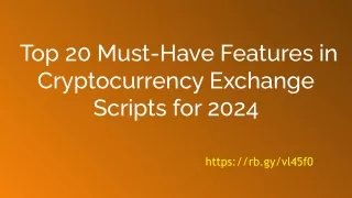 top 20 must have features in cryptocurrency
