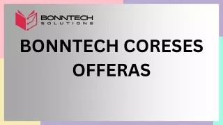 Bonntech Solution Company Provide Your Traning Mohali in Chandigarh