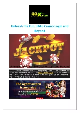 Unleash the Fun: Jiliko Casino Login and Beyond