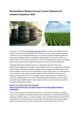 bio butadiene market forecast future outlook