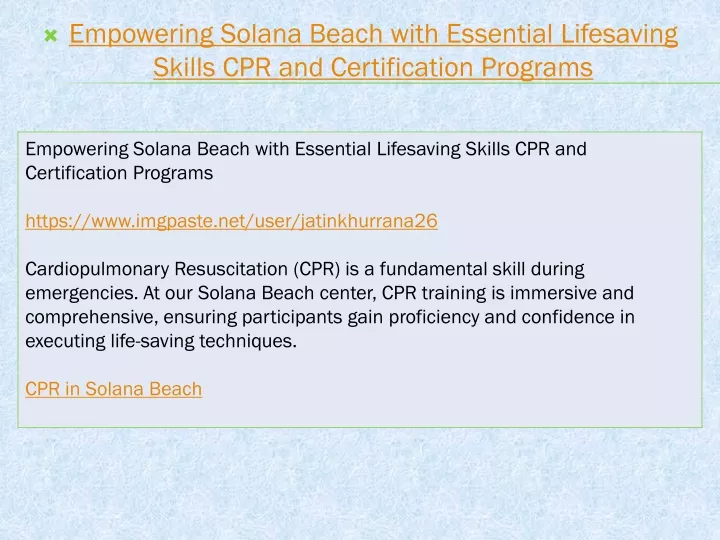 empowering solana beach with essential lifesaving skills cpr and certification programs