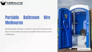 Melbourne's Portable Bathroom Rental Services