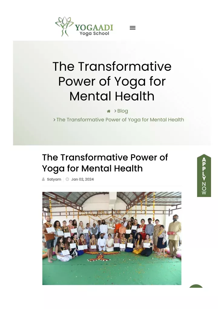 the transformative power of yoga for mental health