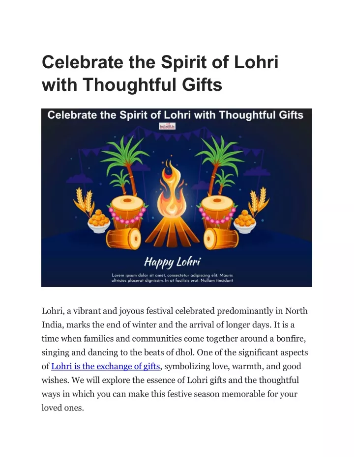 celebrate the spirit of lohri with thoughtful