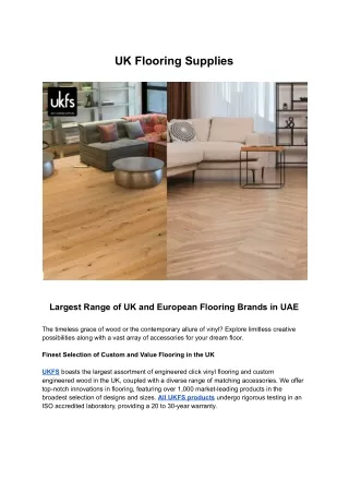 UK Flooring Supplies