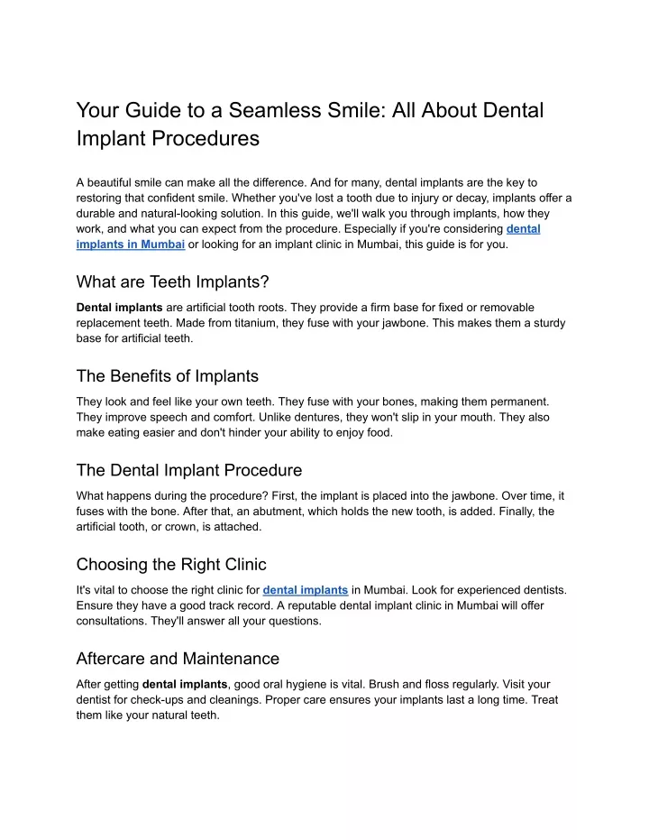 your guide to a seamless smile all about dental
