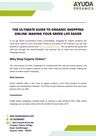 The Ultimate Guide to Organic Shopping Online Making Your Green Life Easier
