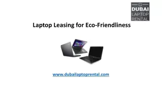 Laptop Leasing for Eco-Friendliness