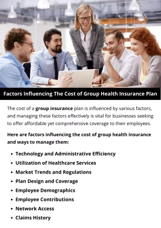 factors influencing the cost of group health