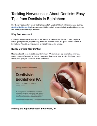 Dentists in Bethlehem, PA
