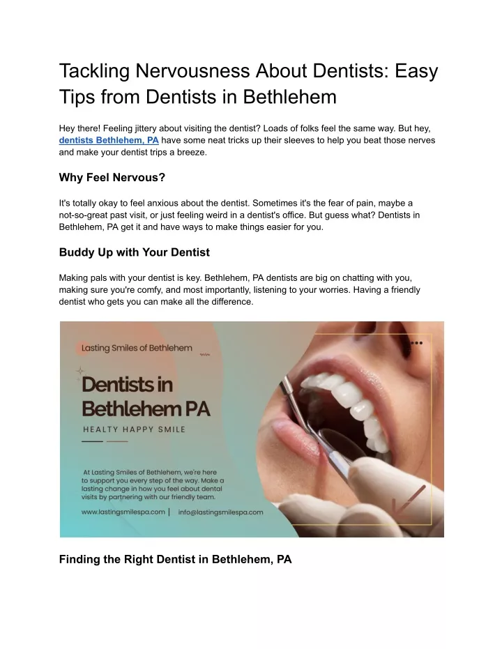 tackling nervousness about dentists easy tips
