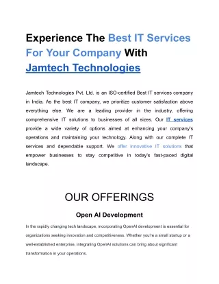 On-demand IT services company in India