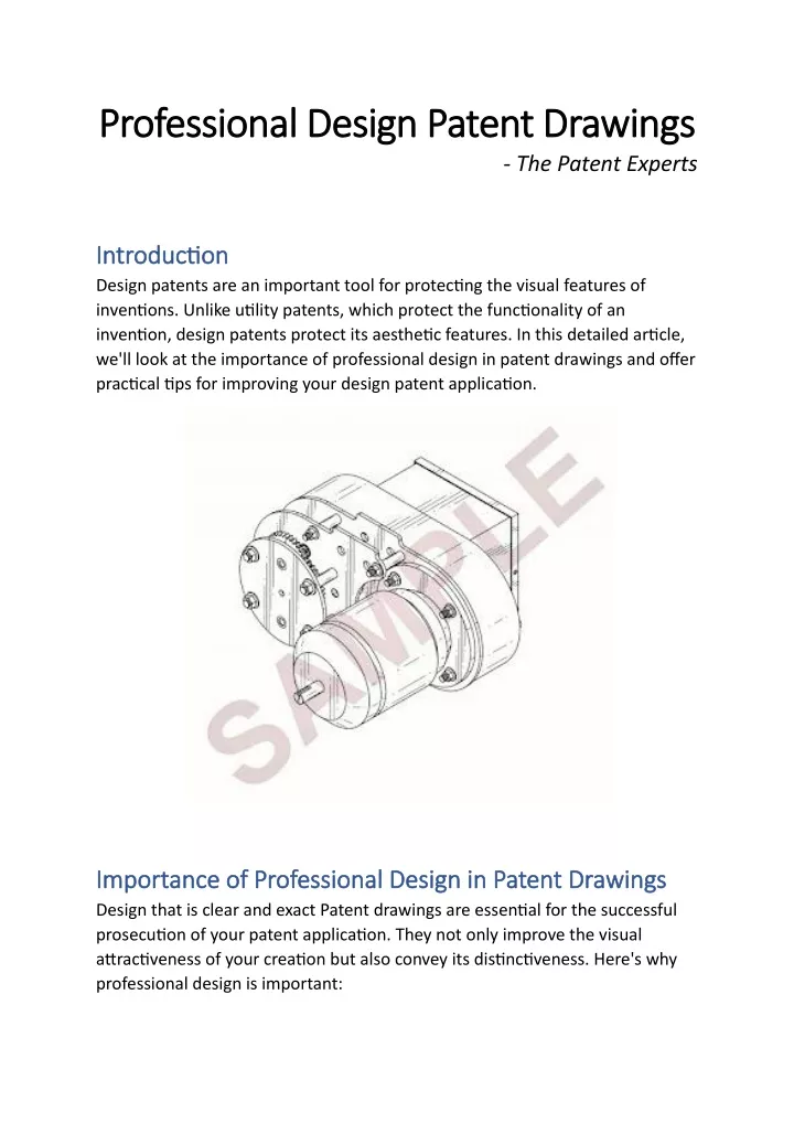 professional design patent drawings professional