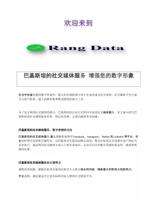 巴基斯坦的社交媒体服务 增强您的数字形象