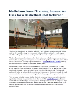 multi functional training innovative uses