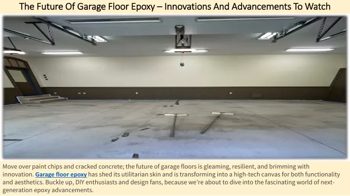 the future of garage floor epoxy innovations and advancements to watch