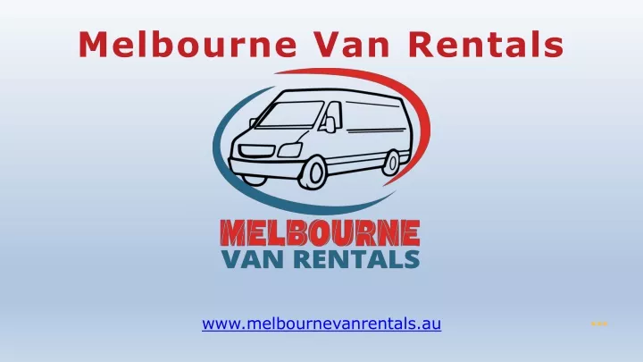 melbourne van rentals