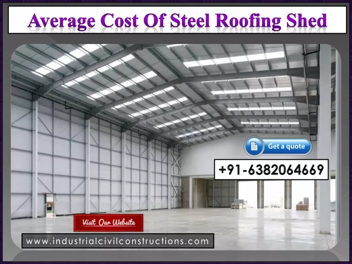 average cost of steel roofing shed