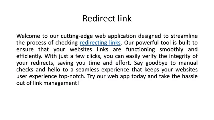 redirect link