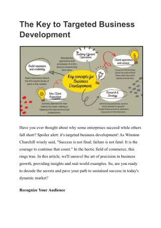 the key to targeted business development