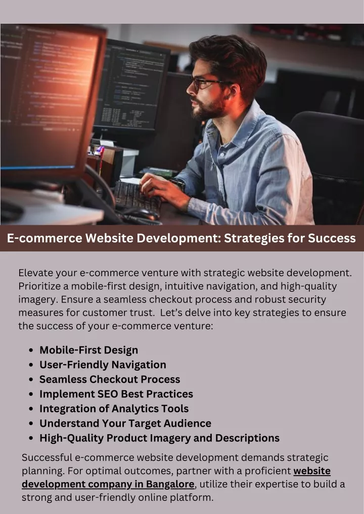 e commerce website development strategies