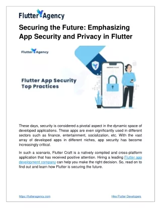 securing the future emphasizing app security