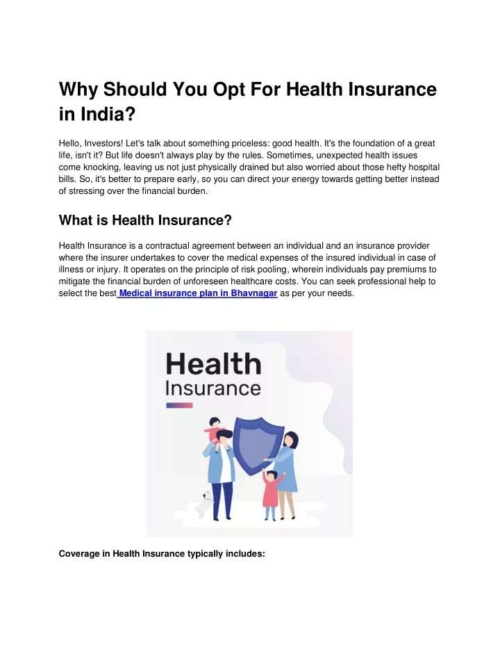 why should you opt for health insurance in india