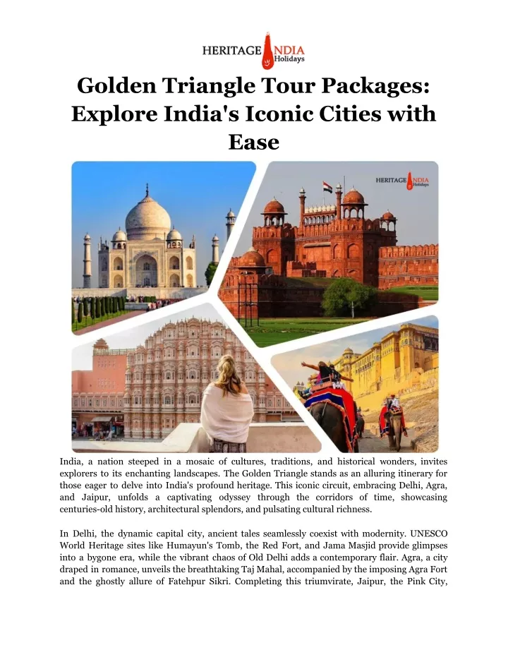 golden triangle tour packages explore india