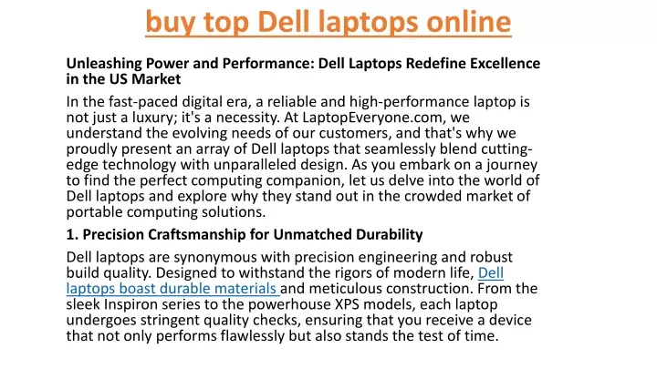 buy top dell laptops online