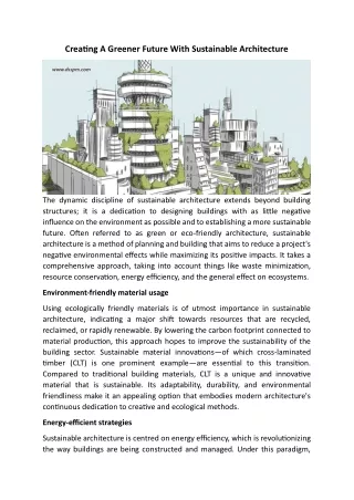 creating a greener future with sustainable