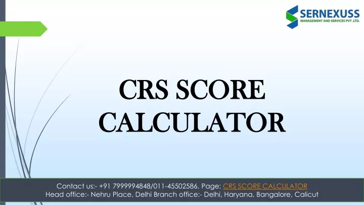 crs score calculator